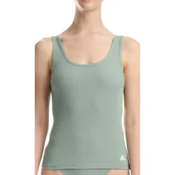 adidas Active Flex Ribbed Tank Top in Green