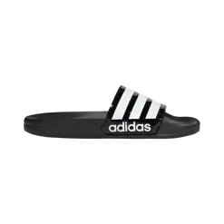 adidas Adilette Shower Slide Sandals in Black-White