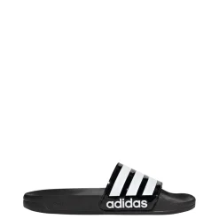 adidas Adilette Shower Slide Sandals in Black-White