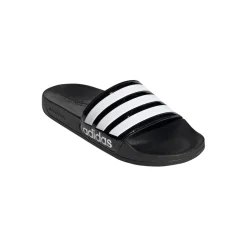 adidas Adilette Shower Slide Sandals in Black-White