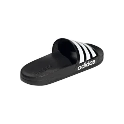 adidas Adilette Shower Slide Sandals in Black-White