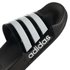 adidas Adilette Shower Slide Sandals in Black-White