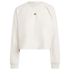 adidas Cropped Crew Neck Relaxed Fit Sweatshirt in Black