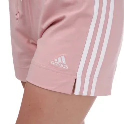 adidas Essentials Slim 3-Stripes Shorts in Pink