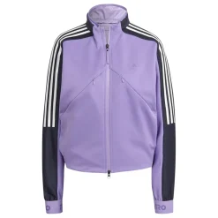 adidas High Neck Athletic Sweatshirt in Purple