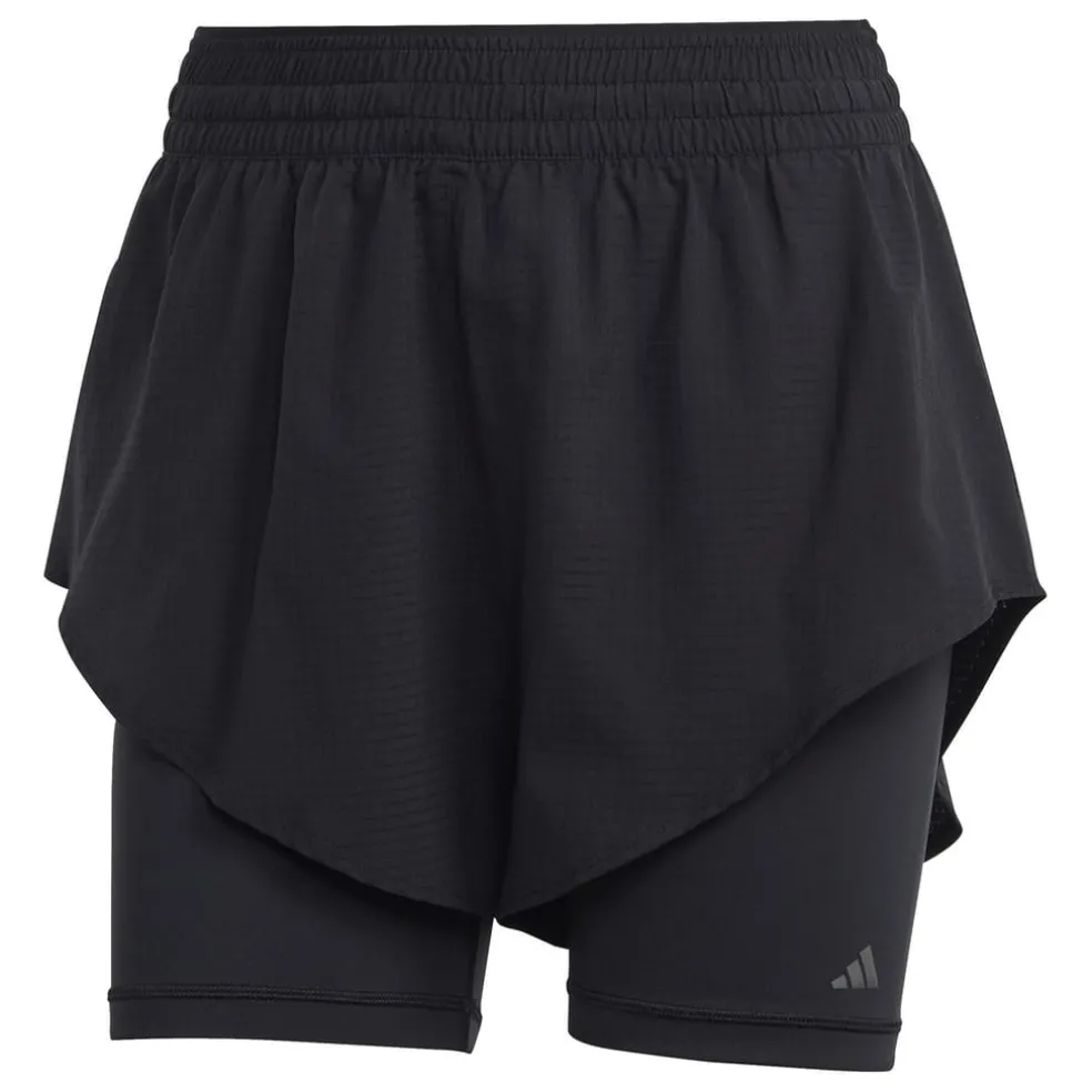 adidas 2n1 Athletic Shorts in Black