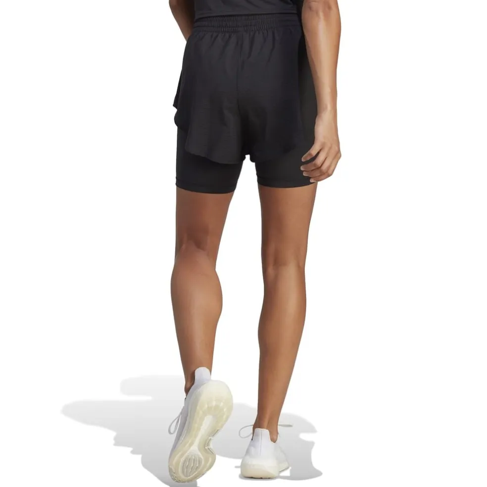 adidas 2n1 Athletic Shorts in Black