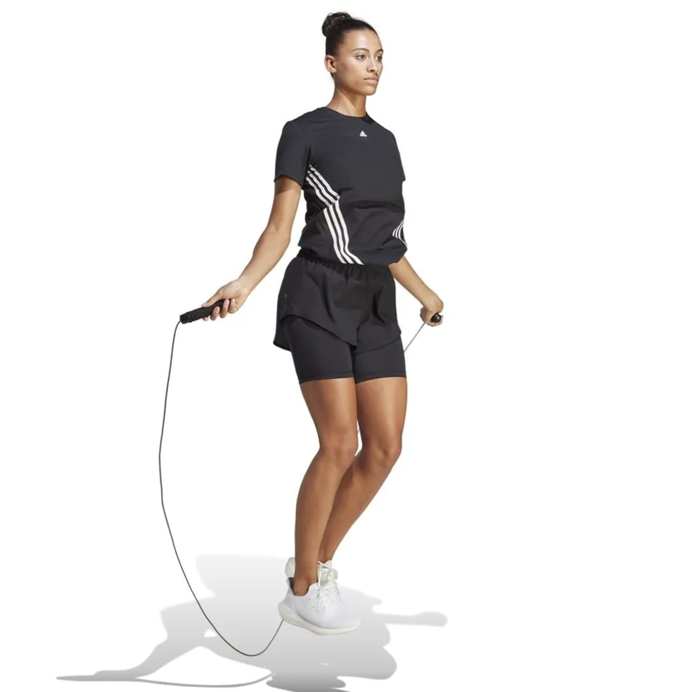 adidas 2n1 Athletic Shorts in Black