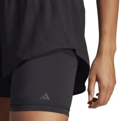 adidas 2n1 Athletic Shorts in Black