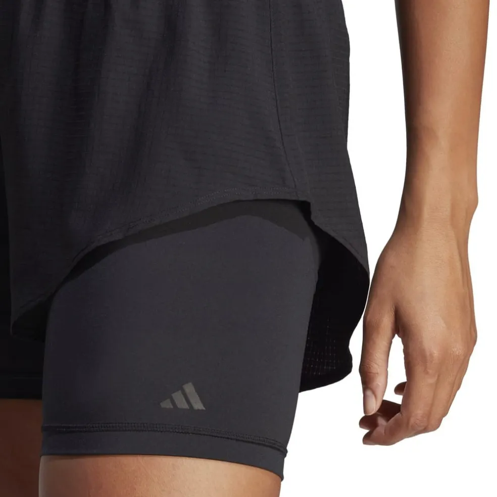 adidas 2n1 Athletic Shorts in Black