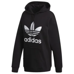 adidas Originals Adicolor Trefoil Hoody in Black-White