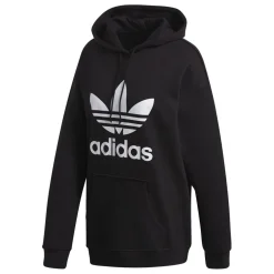 adidas Originals Adicolor Trefoil Hoody in Black-White