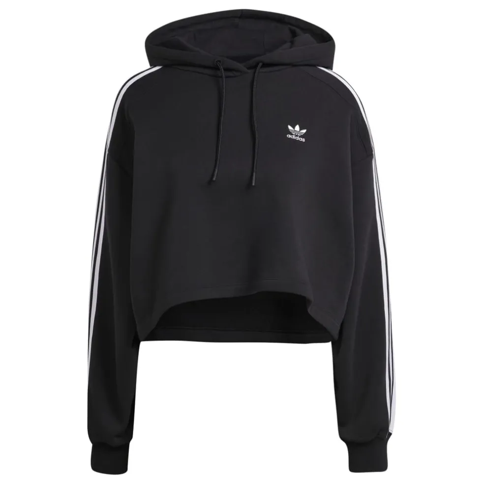 adidas Originals Adicolor Classic Cropped Hoodie in Black