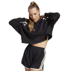 adidas Originals Adicolor Classic Cropped Hoodie in Black