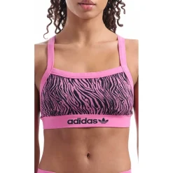 adidas Originals Adidas Bliss Pink Tiger Bralette in Pink