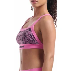 adidas Originals Adidas Bliss Pink Tiger Bralette in Pink