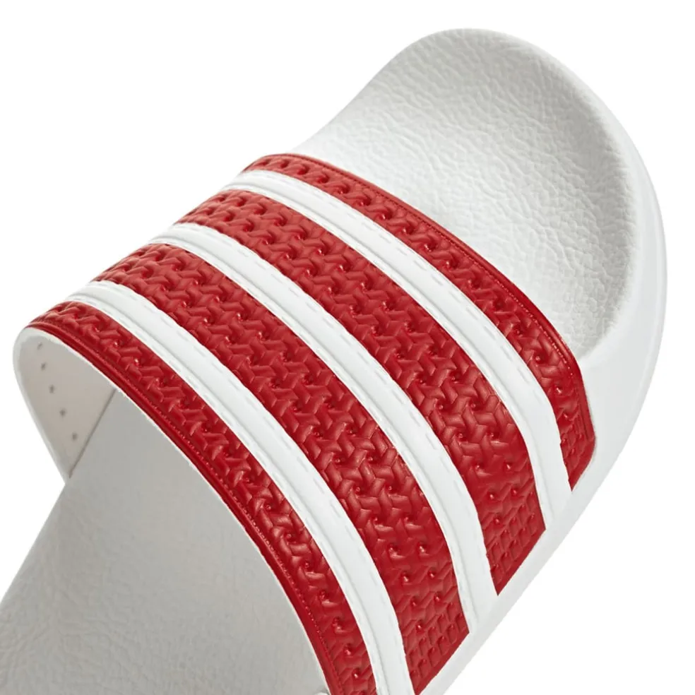 adidas Originals Adilette Slide Sandals in Red