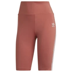 adidas Originals Womens Adicolor Classics High Waisted Shorts in Brown