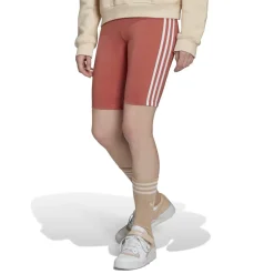 adidas Originals Womens Adicolor Classics High Waisted Shorts in Brown