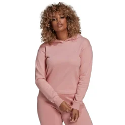 adidas Originals Womens Cropped Hoodie in Pink