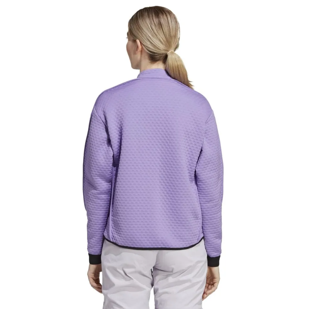 adidas Utilita Half-Zip Relaxed Fit Sweatshirt in Purple