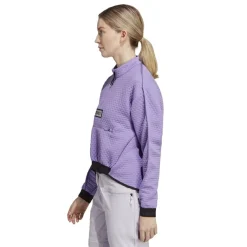 adidas Utilita Half-Zip Relaxed Fit Sweatshirt in Purple