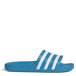 adidas Womens Adilette Aqua Slide in Blue