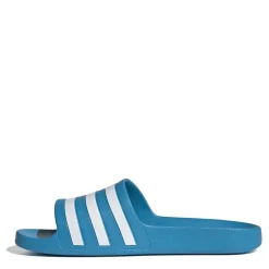 adidas Womens Adilette Aqua Slide in Blue