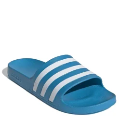 adidas Womens Adilette Aqua Slide in Blue