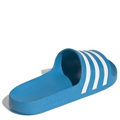 adidas Womens Adilette Aqua Slide in Blue
