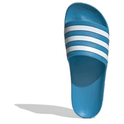 adidas Womens Adilette Aqua Slide in Blue