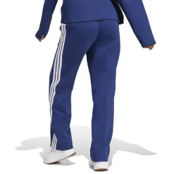 adidas Womens Essentials 3 Stripes Open Hem Fleece Joggers in Blue