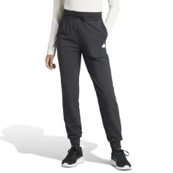 adidas Womens French Terry Print Regular Joggers in Black