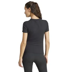 adidas Womens Ribbed Fitted Maternity T-Shirt in Black