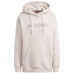 adidas Womens Terrex Multi Large Logo Hoodie in Pink
