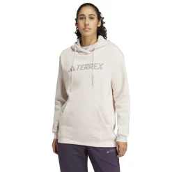 adidas Womens Terrex Multi Large Logo Hoodie in Pink