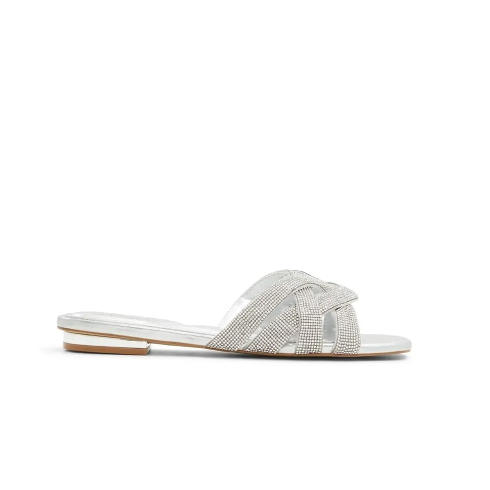 Aldo Corally Slide Sandals in Silver