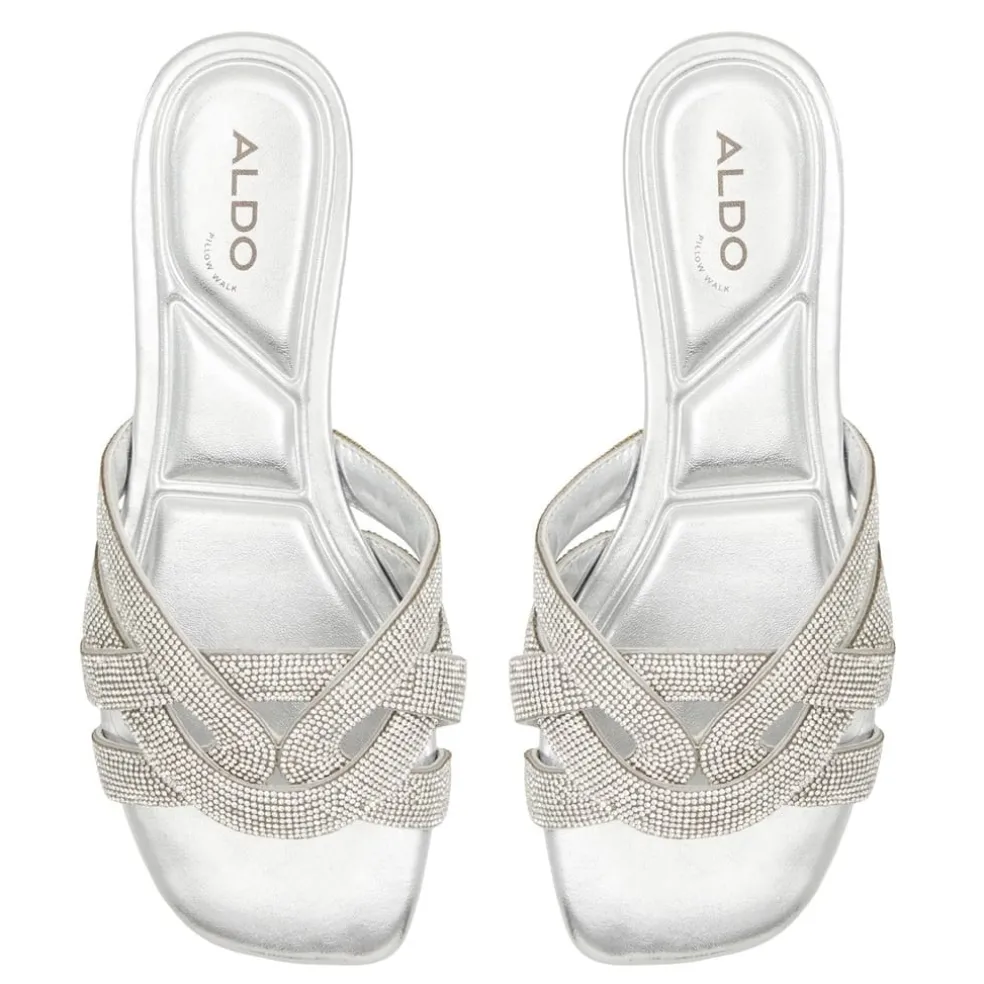 Aldo Corally Slide Sandals in Silver