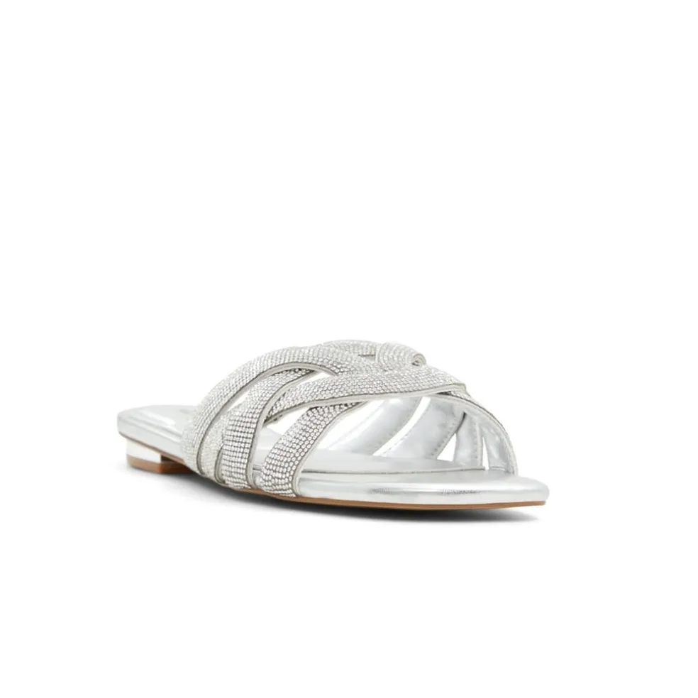 Aldo Corally Slide Sandals in Silver
