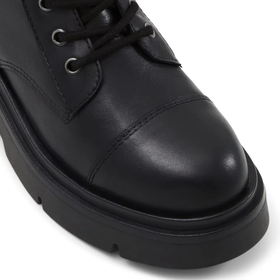 Aldo Marthia Motorcycle Chunky Heel Boots in Black