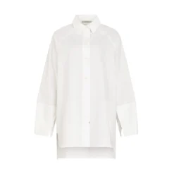 AllSaints Evie Relaxed Fit Long Sleeve Shirt in White