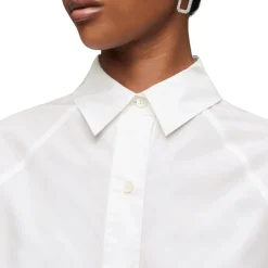 AllSaints Evie Relaxed Fit Long Sleeve Shirt in White
