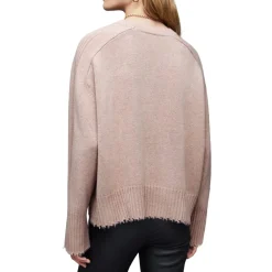 AllSaints Kiki Crew Neck Relaxed Fit Sweater in Pink