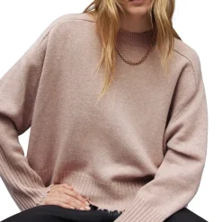 AllSaints Kiki Crew Neck Relaxed Fit Sweater in Pink