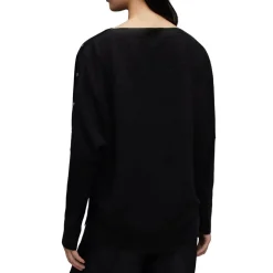 AllSaints Raven Crew Neck Long Sleeve Sweater in Black