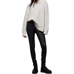 AllSaints Sirius Long Sleeve Relaxed Fit Sweater in White