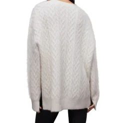 AllSaints Sirius Long Sleeve Relaxed Fit Sweater in White