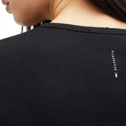 AllSaints Stevie Cropped Slim Fit T-Shirt in Black
