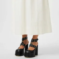 Ambush Bond Platform Block Heel Sandals in Black