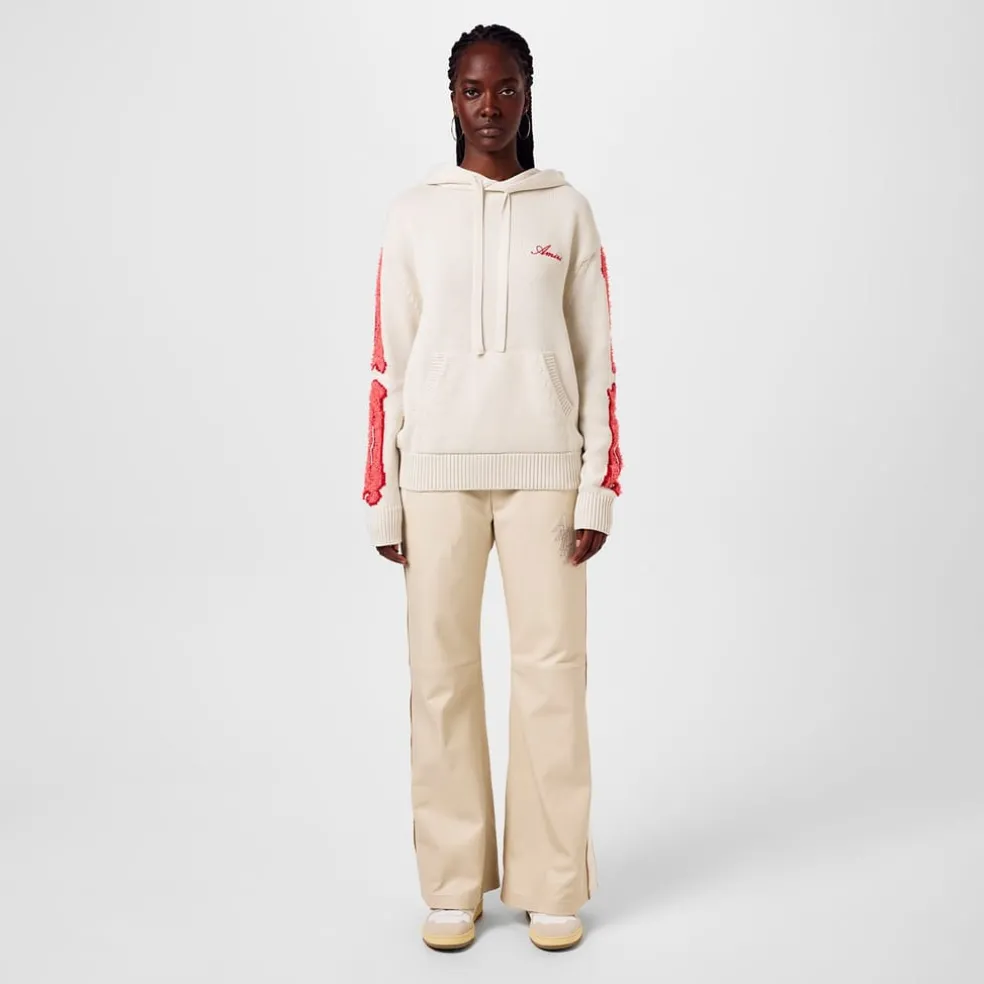 Amiri Bones Hooded Sweatshirt in Cream